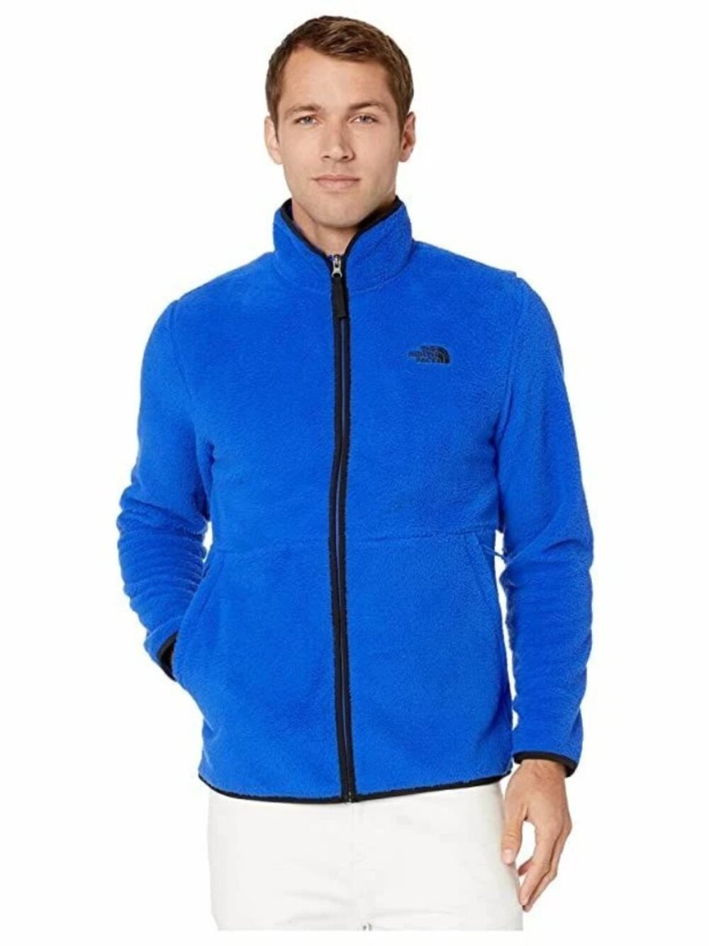 The North Face Men's Dunraven Sherpa Fleece Full Zip Jacket Size M Blue